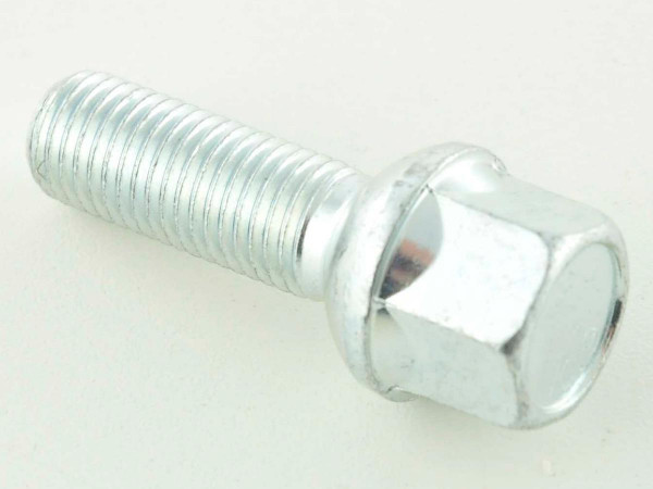 single Wheel bolt shaft length 21mm spherical collar silver M12x1,5