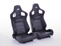 FK sport seats half bucket seats Set Stuttgart artificial leather black Carbon-Look FK sport seats half bucket seats Set Stuttgart artificial leather black Carbon-Look