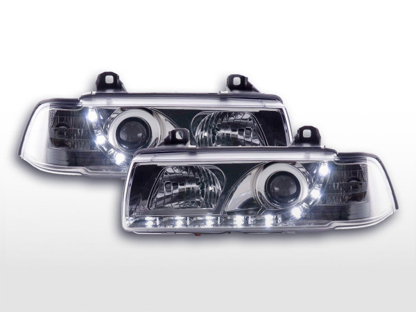 DRL Daylight Headlight BMW serie 3 E36 Coupe/Cabrio chrome RHD