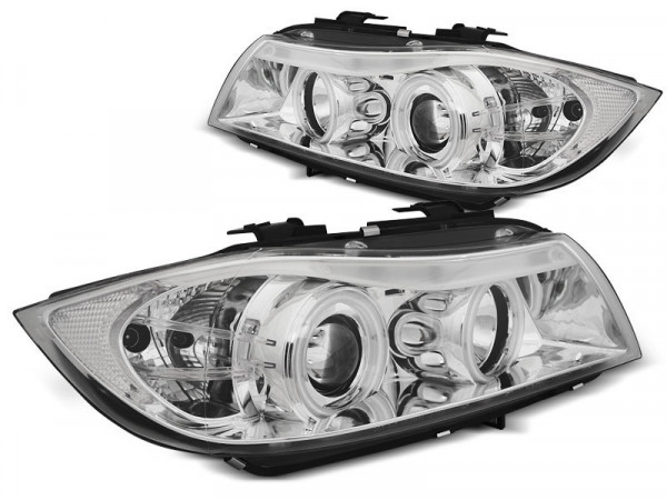 Headlights Angel Eyes Ccfl Chrome Fits Bmw E90/e91 03.05-08.08