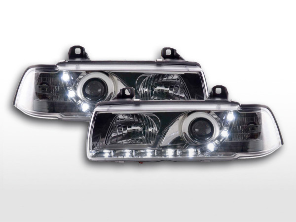 DRL Daylight Headlight BMW serie 3 E36 saloon/Touring chrome RHD