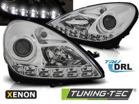 Xenon Headlights Drl Chrome Fits Mercedes R171 Slk 04-11 Xenon Headlights Drl Chrome Fits Mercedes R171 Slk 04-11