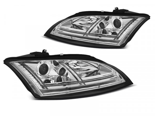 Headlights Led Chrome Seq Fits Audi Tt 06-10 8j