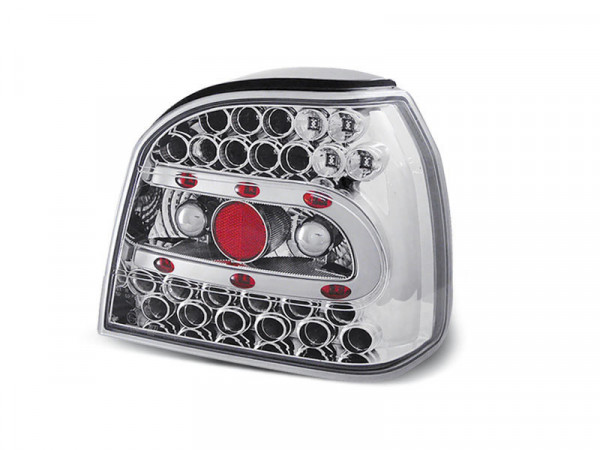 Led Tail Lights Chrome Fits Vw Golf 3 09.91-08.97