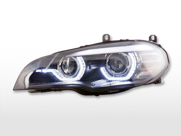 headlights Xenon Daylight LED daytime running light BMW X5 E70 Yr. 06-10 black AFS