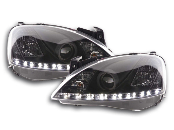 Daylight headlight Opel Corsa C Yr. 01-06 black