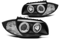 Headlights Angel Eyes CCFL Black fits BMW 1 Series E87/E81/E82/E88 Headlights Angel Eyes CCFL Black fits BMW 1 Series E87/E81/E82/E88