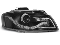 Headlights Daylight Black Fits Audi A3 8p 05.03-03.08 Headlights Daylight Black Fits Audi A3 8p 05.03-03.08