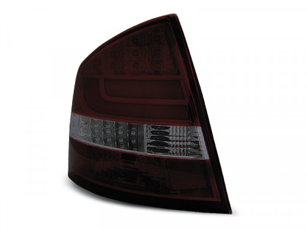 Led Bar Tail Lights Red Smoke Fits Skoda Octavia Ii Sedan 04-12