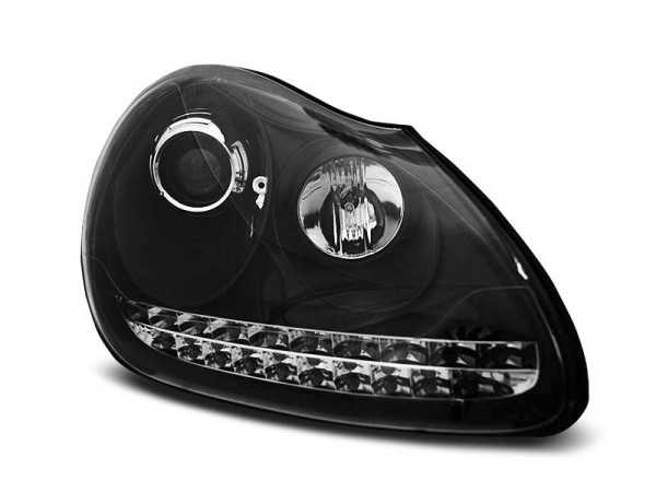 Xenon Headlights Daylight Black Fits Porsche Cayenne 02-06