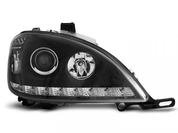 Headlights Daylight Black Fits Mercedes W163 Ml M-klasa 09.01-05