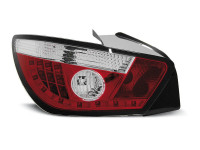 Led Tail Lights Red White Fits Seat Ibiza 6j 3d 06.08- Led Tail Lights Red White Fits Seat Ibiza 6j 3d 06.08-