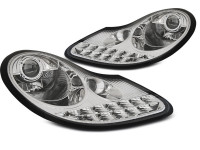 Headlights Daylight Chrome Fits Porsche Boxster 96-04 /911 996 Headlights Daylight Chrome Fits Porsche Boxster 96-04 /911 996