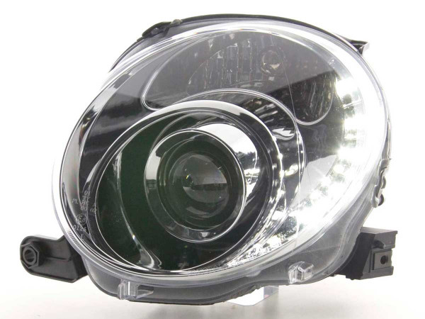 Daylight headlight Fiat 500 Yr. 07- chrome