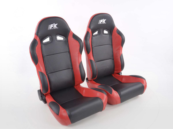 FK sport seats Auto half-shell seats Set Spacelook carbon in motorsport look