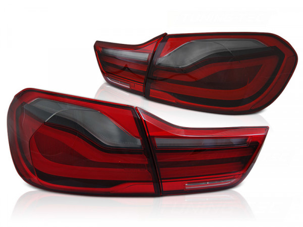 Led Bar Tail Lights Red Smoke Fits Bmw F32/ F33/ F36 13-16