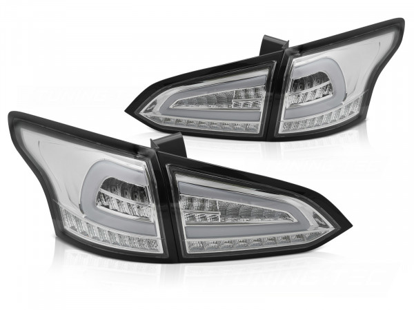 Led Tail Lights Chrome Seq Fits Ford Focus Mk 3 Sw 11-18