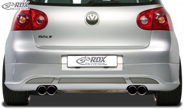 RDX Rear bumper extension for VW Golf 5 "V2" with exhaust hole left & right