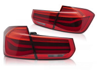 LED Bar Sequential Tail Lights Red fits BMW F30 11-18 LED Bar Sequential Tail Lights Red fits BMW F30 11-18