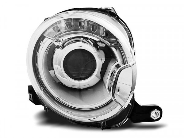Fiat 500 07-15 Projektor Chrome