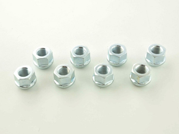 Nuts Set (8 pieces), M12 x 1.5 domed