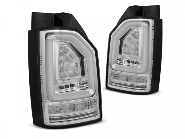 Led Bar Tail Lights Chrome Seq Fits Vw T6 15-19 Oem Bulb