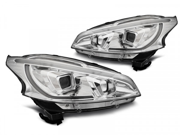 Peugeot 208 4.12-06.15 Tube Light Chrome