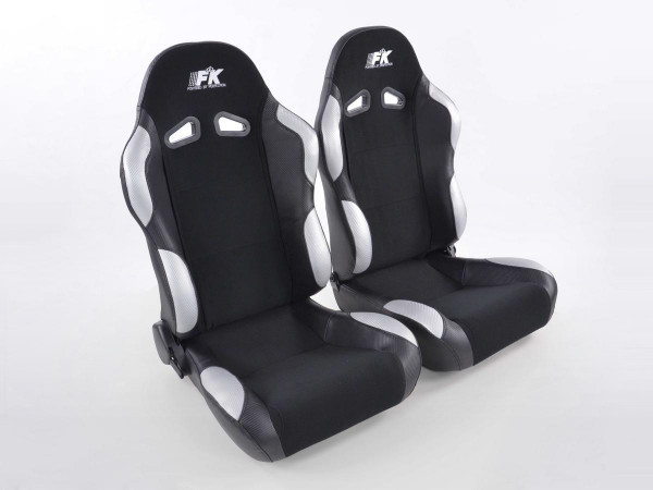 FK sport seats Auto half-shell seats Set Spacelook carbon in motorsport look