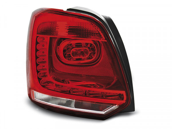 Led Tail Lights Red White Fits Vw Polo 09-14