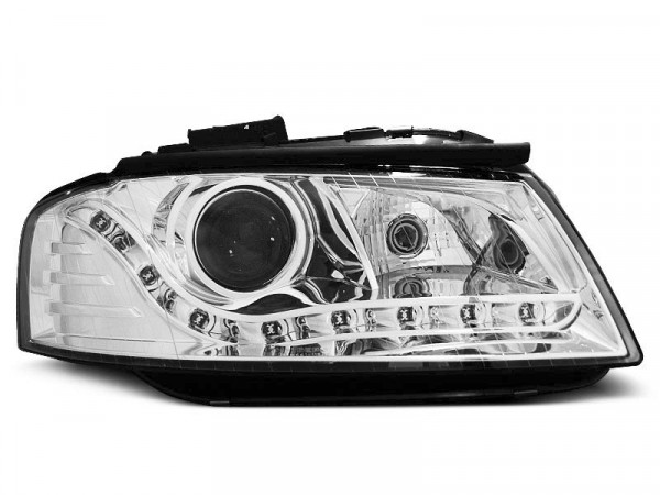 Headlights Daylight Chrome Fits Audi A3 8p 05.03-03.08