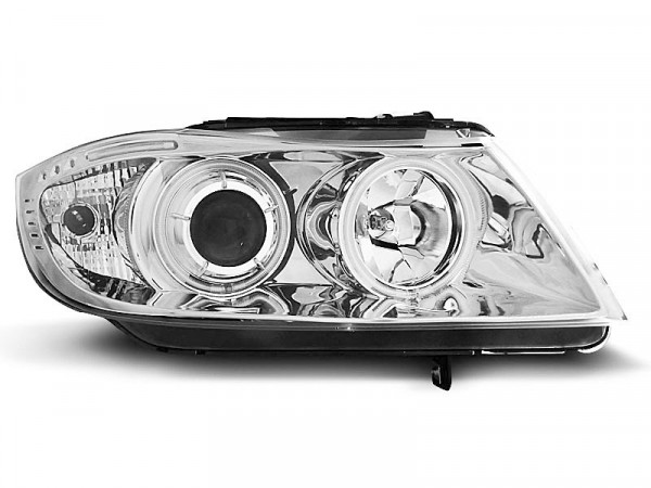 Headlights Angel Eyes Ccfl Chrome Fits Bmw E90/e91 03.05-08.08