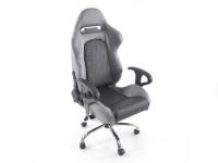 Office Chair Sport Seat with armrest synthetic leather black/grey Office Chair Sport Seat with armrest synthetic leather black/grey