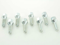 Wheel bolts Set (8 pieces), M12 x 1,5 60mm domed silver Wheel bolts Set (8 pieces), M12 x 1,5 60mm domed silver