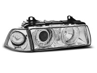 Headlights Angel Eyes Chrome fits BMW E36 12/90–08/99 Headlights Angel Eyes Chrome fits BMW E36 12/90–08/99