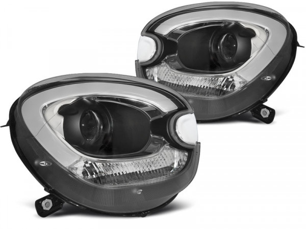 Headlights Tube Light Black Fits Bmw Mini (cooper) R60 R61 Countryman 10-14