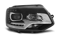 Headlights True Drl Black Fits Vw T5 2010-15 Headlights True Drl Black Fits Vw T5 2010-15