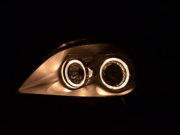 Angel Eye headlight Opel Astra H Yr. 04-10 chrome