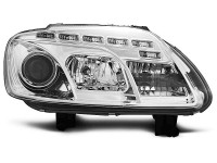 Headlights Daylight Chrome Fits Vw Touran 02.03-10.06 / Caddy Headlights Daylight Chrome Fits Vw Touran 02.03-10.06 / Caddy