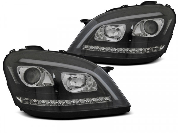 Headlights Tube Light Black Seq Fits Mercedes W164 Ml M-klasa 05-07