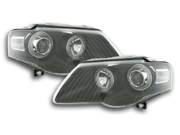 Angel eye headlight VW Passat type 3C 05- black