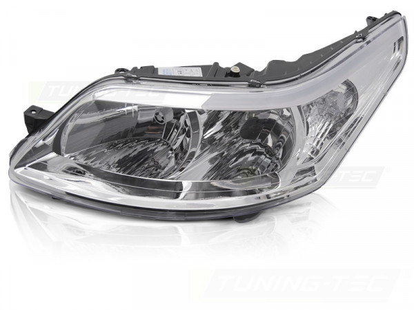 Headlight Chrome Left Side Tyc Fits Citroen C4 04-08