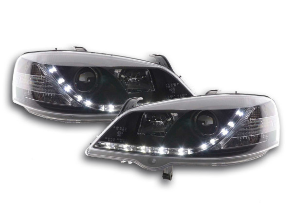 Daylight headlight Opel Astra G Yr. 98-03 black