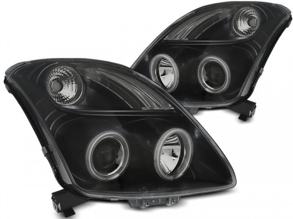 Suzuki Swift 05.05-10 Ccfl Angel Eyes Black