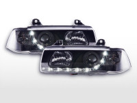 Daylight headlight LED with daytime running lights fits BMW 3 Series E36 Coupe / Cabrio 92-98 black (right-hand drive) Daylight headlight LED with daytime running lights fits BMW 3 Series E36 Coupe / Cabrio 92-98 black (right-hand drive)