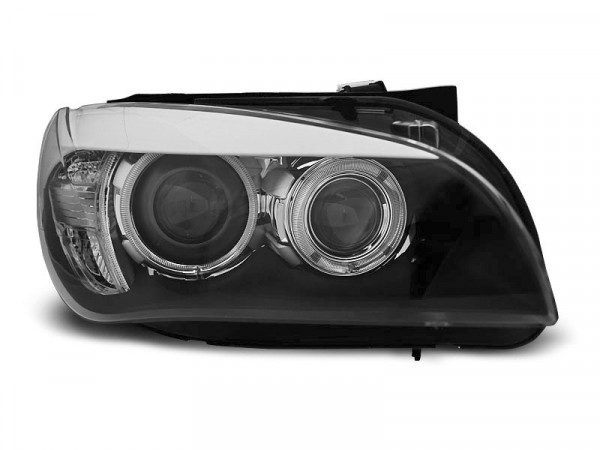 Headlights Angel Eyes Led Black Fits Bmw X1 E84 10.09-07.12