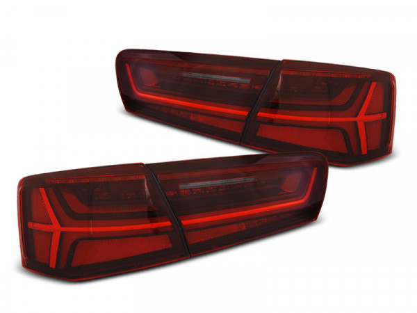 Led Bar Tail Lights Red White Seq Fits Audi A6 C7 11-14 Limousine