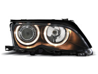 Headlights Angel Eyes Black fits BMW E46 09.01-03.05 S/T Headlights Angel Eyes Black fits BMW E46 09.01-03.05 S/T