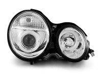 Headlights Angel Eyes Chrome Fits Mercedes W210 E-klasa 95-05.99  Headlights Angel Eyes Chrome Fits Mercedes W210 E-klasa 95-05.99