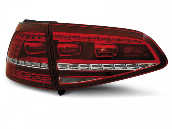 Led Tail Lights Sport Red White Fits Vw Golf 7 13-17