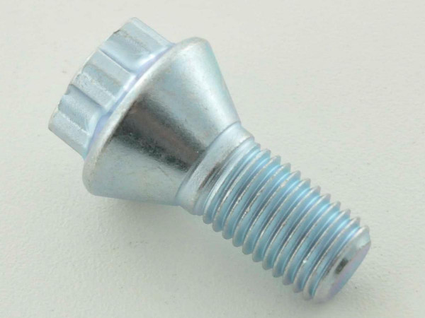 single Wheel bolt shaft length 21mm taper flange shorthead silver M12x1,5